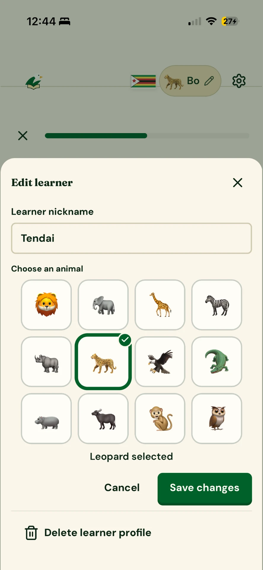 A profile for every learner screen